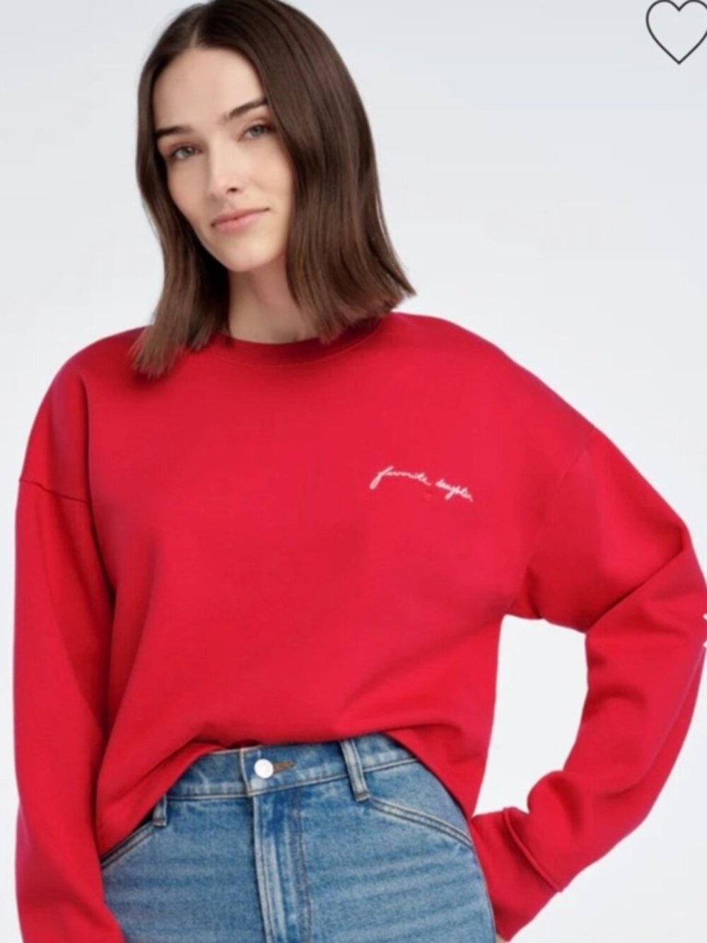 NWT Favorite Daughter The Cropped Signature Sweatshirt - Size M